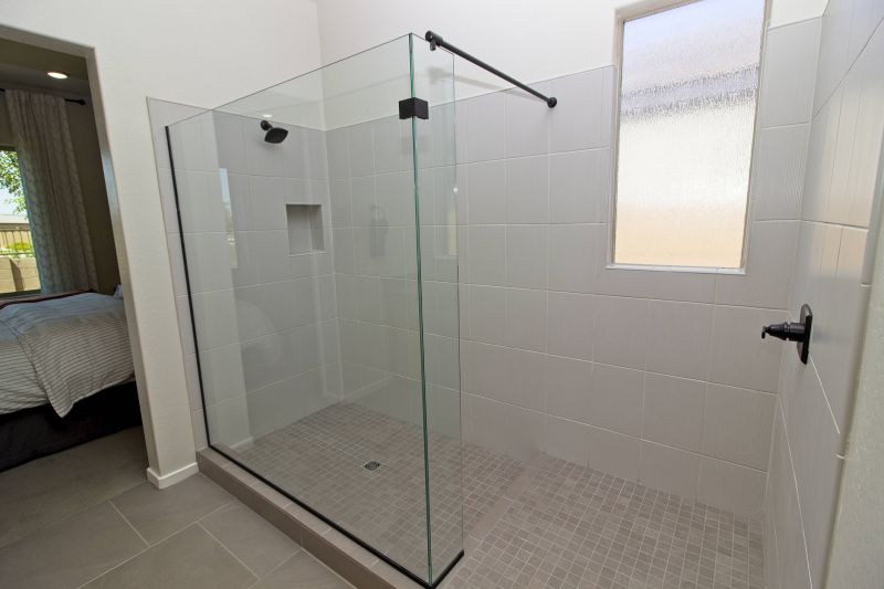 Shower with Recessed Shelves